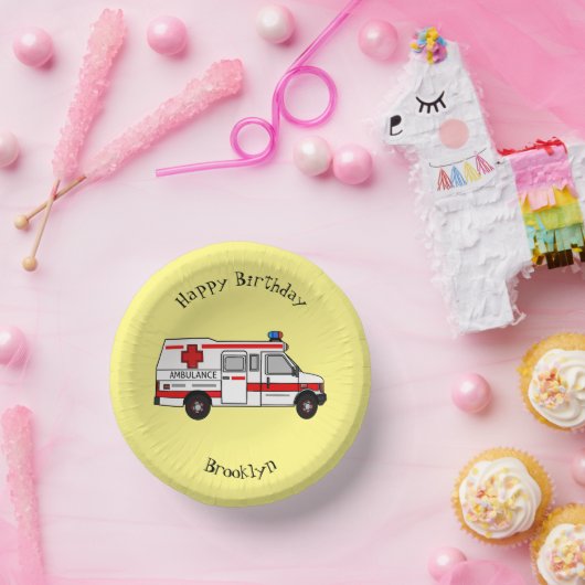 Afbeelding van cartoon voor ambulance papieren kommen (Feest)