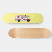 Afbeelding van cartoon voor ambulance persoonlijk skateboard (Horizontaal)