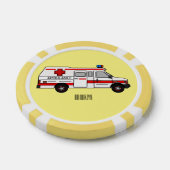 Afbeelding van cartoon voor ambulance poker chips (Enkel)
