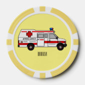 Afbeelding van cartoon voor ambulance poker chips (Voorkant)
