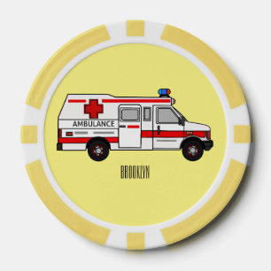 Afbeelding van cartoon voor ambulance poker chips