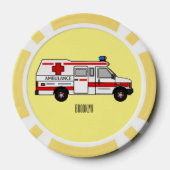 Afbeelding van cartoon voor ambulance poker chips (Achterkant)