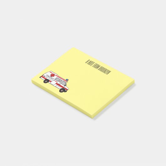 Afbeelding van cartoon voor ambulance post-it® notes (Schuin)