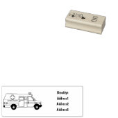 Afbeelding van cartoon voor ambulance rubberstempel (Gestempeld)