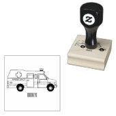 Afbeelding van cartoon voor ambulance rubberstempel (Gestempeld)
