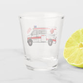 Afbeelding van cartoon voor ambulance shot glas (Achterkant)