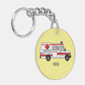 Afbeelding van cartoon voor ambulance sleutelhanger (Voorkant Links)