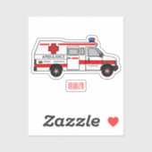 Afbeelding van cartoon voor ambulance sticker (Vel)