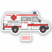 Afbeelding van cartoon voor ambulance sticker (Voorkant)