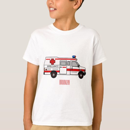 Afbeelding van cartoon voor ambulance t-shirt (Voorkant)