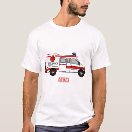 Afbeelding van cartoon voor ambulance t-shirt (Voorkant)
