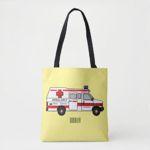Afbeelding van cartoon voor ambulance tote bag