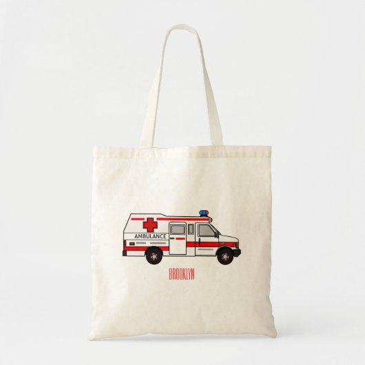Afbeelding van cartoon voor ambulance tote bag (Voorkant)