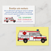 Afbeelding van cartoon voor ambulance visitekaartje (Voorkant / Achterkant)
