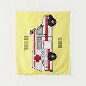 Afbeelding van cartoon voor ambulance wandkleed (Voorkant)