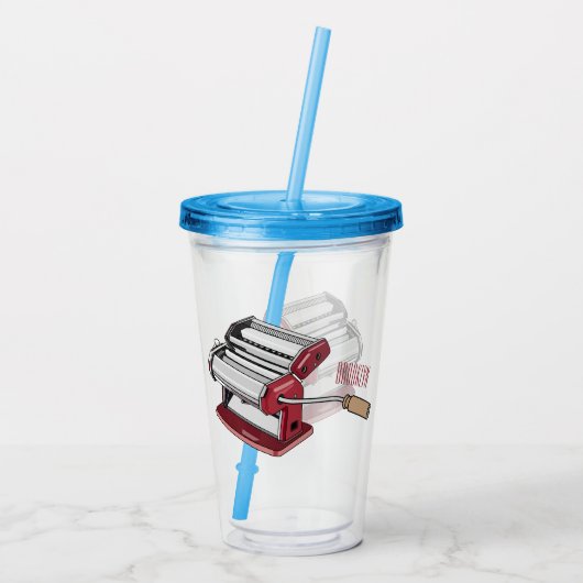 Afbeelding van cartoon voor pasteiters acryl drinkbeker (Achterkant)