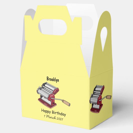 Afbeelding van cartoon voor pasteiters bedankdoosjes (Geopend)