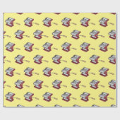 Afbeelding van cartoon voor pasteiters cadeaupapier (Vlak)