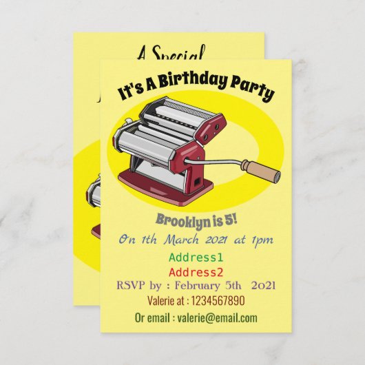 Afbeelding van cartoon voor pasteiters kaart (Voorkant / Achterkant)