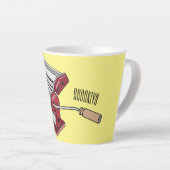 Afbeelding van cartoon voor pasteiters latte mok (Rechterhoek)