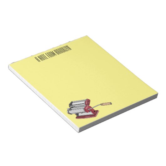 Afbeelding van cartoon voor pasteiters notitieblok (Schuin)