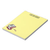 Afbeelding van cartoon voor pasteiters notitieblok (Linkerzijde)