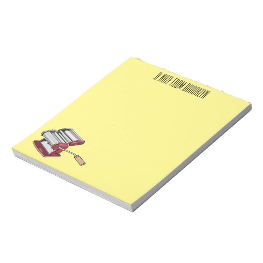 Afbeelding van cartoon voor pasteiters notitieblok (Linkerzijde)