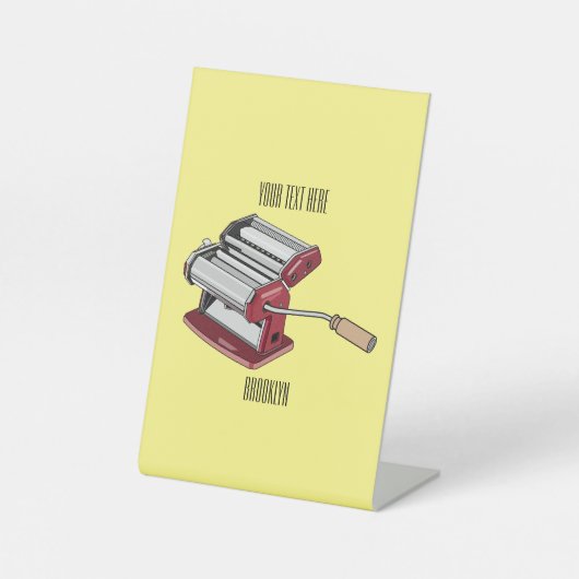 Afbeelding van cartoon voor pasteiters reclamebord met voetstuk (Voorkant)