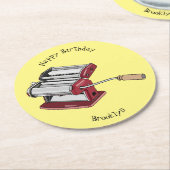 Afbeelding van cartoon voor pasteiters ronde kartonnen onderzetter (Gebogen)