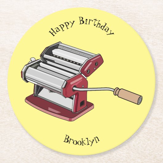 Afbeelding van cartoon voor pasteiters ronde kartonnen onderzetter (Voorkant)