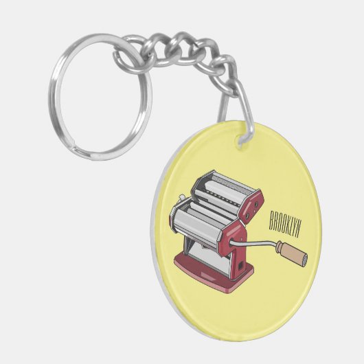 Afbeelding van cartoon voor pasteiters sleutelhanger (Voorkant Links)