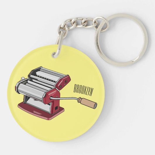 Afbeelding van cartoon voor pasteiters sleutelhanger (Achterkant)