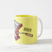 Afbeelding van cartoon voor pasteiters tweekleurige koffiemok (Voorkant rechts)