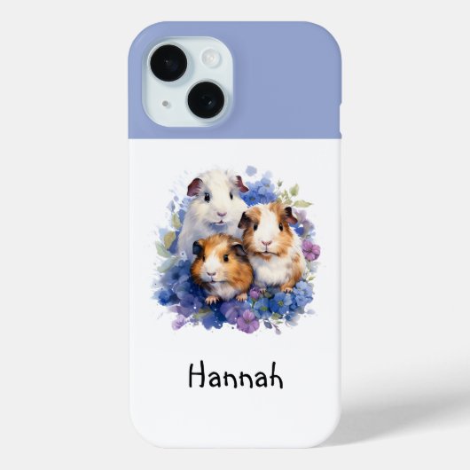 Afbeelding van cavia's Waterverf Schattige Case-Mate iPhone Case (Achterkant)