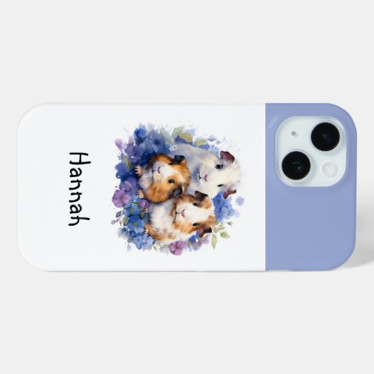 Afbeelding van cavia's Waterverf Schattige  Case-Mate iPhone Case (Achterkant (horizontaal))