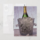Afbeelding van Champagne in de ijskammer van glas Briefkaart (Voorkant / Achterkant)