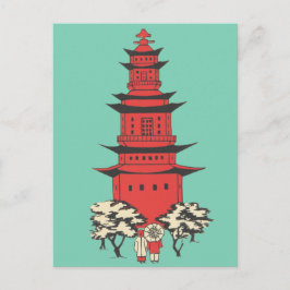 Afbeelding van Chinese Pagoda Postcard Briefkaart