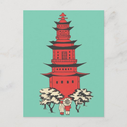 Afbeelding van Chinese Pagoda Postcard Briefkaart (Voorkant)