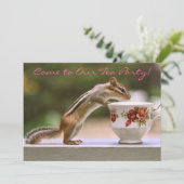 Afbeelding van Chipmunk met China Teacup Kaart (Staand voorkant)