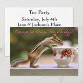 Afbeelding van Chipmunk met China Teacup Kaart (Voorkant / Achterkant)