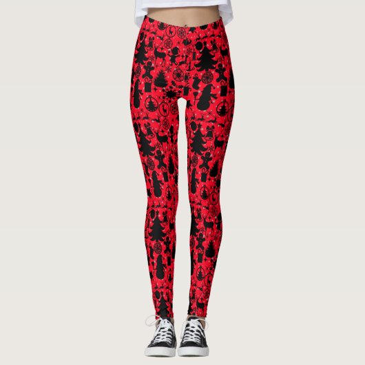 Afbeelding van Christmas Red BG Leggings (Voorkant)