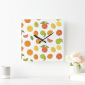 Afbeelding van citrusvruchten vierkante klok (Huis)