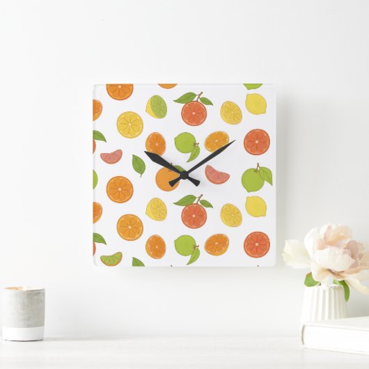 Afbeelding van citrusvruchten vierkante klok (Huis)