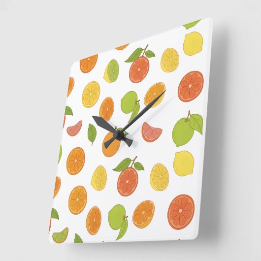Afbeelding van citrusvruchten vierkante klok (Hoek)