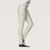 Afbeelding van Cream en Blue Hand Knit Garter Stit Leggings (Rechts)