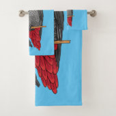 Afbeelding van de Afrikaanse grijze papegaai carto Bad Handdoek (Insitu)