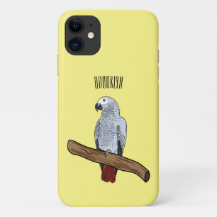 Afbeelding van de Afrikaanse grijze papegaai carto Case-Mate iPhone Case