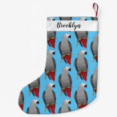 Afbeelding van de Afrikaanse grijze papegaai carto Kleine Kerstsok (Achterkant)