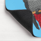 Afbeelding van de Afrikaanse grijze papegaai carto Muismat (Hoek)