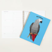 Afbeelding van de Afrikaanse grijze papegaai carto Planner (Display)